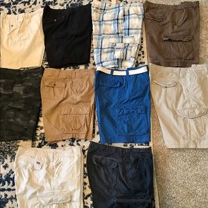 Khaki Style Shorts, All size 40W, 10 Pair